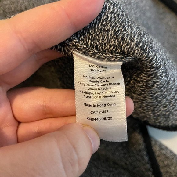 Talbots Women Plus 1X Open Front Duster Cardigan Sweater Gray Knit Longline - Picture 5 of 8